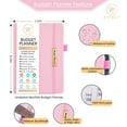 thumbnail image 6 of CTCMSP Pink Financial Years Budget Planner,Leather Monthly Budget Book with Expense Tracker Notebook, 6 of 7