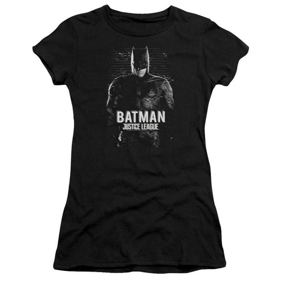 Justice League Movie - Batman - Juniors Teen Girls Cap Sleeve Shirt - X-Large