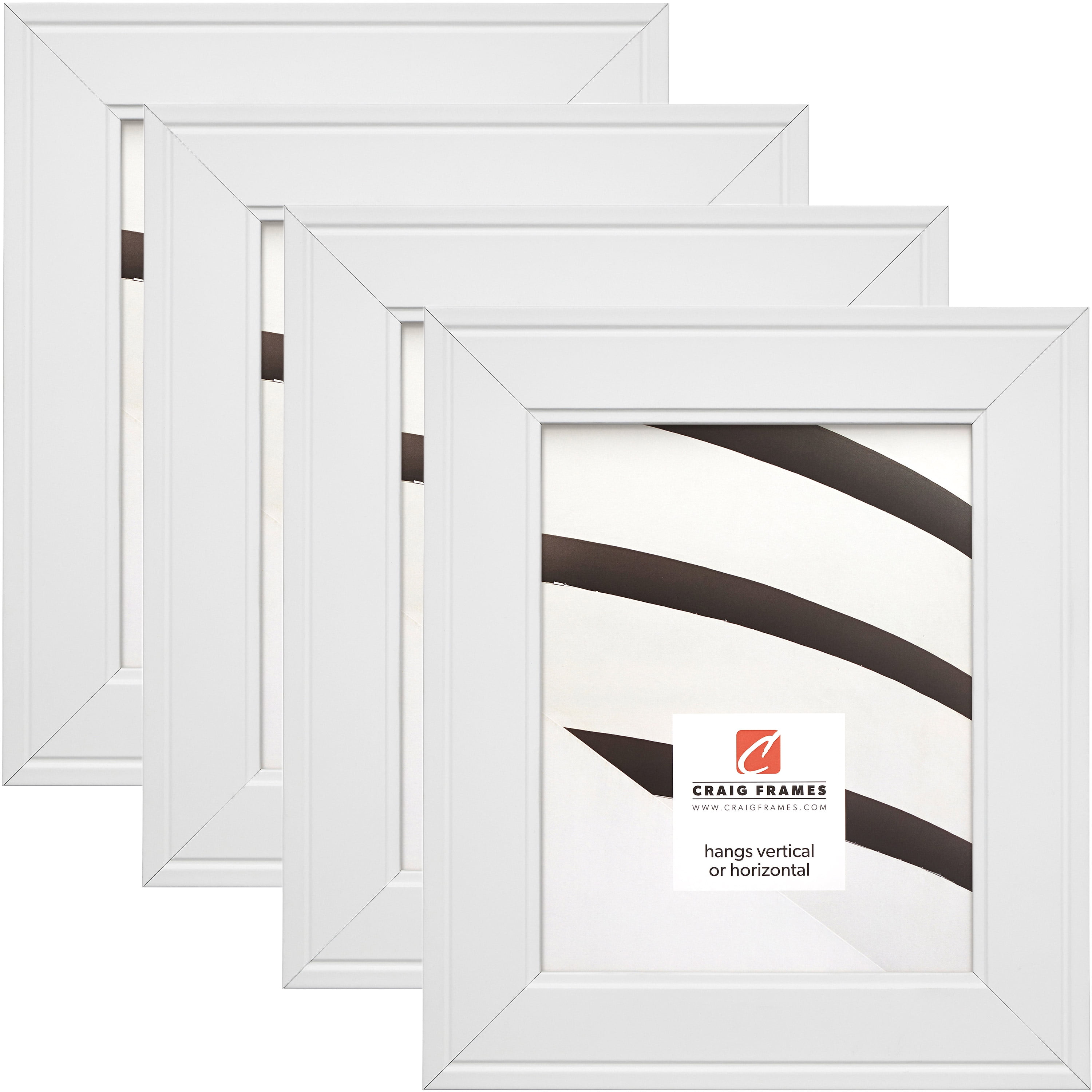 Craig Frames Inspirations, 4x10 inch Picture Frame, Gallery White, Set