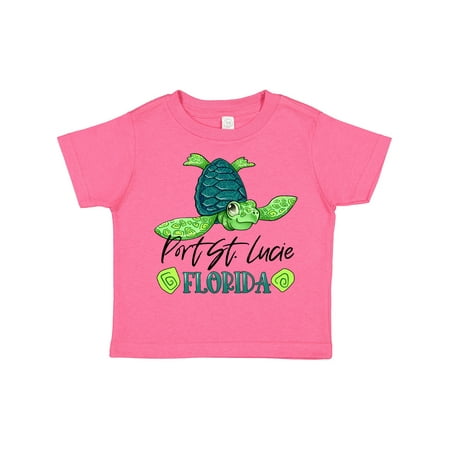 

Inktastic Port St. Lucie Florida Happy Sea Turtle Gift Toddler Boy or Toddler Girl T-Shirt