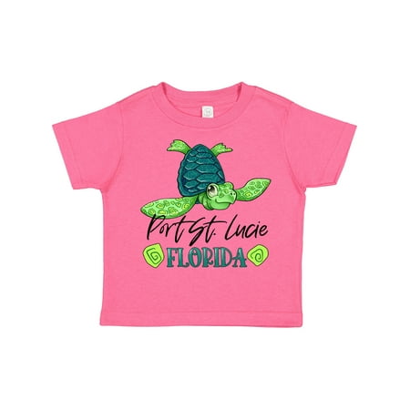 

Inktastic Port St. Lucie Florida Happy Sea Turtle Gift Toddler Boy or Toddler Girl T-Shirt