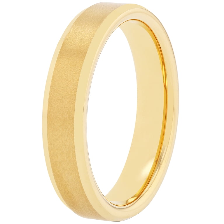 Brilliance Fine Jewelry Men's Gold-Tone Tungsten Wedding Band photo 2