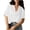 White, variant on Womens Tops Under $10, Womens Oversized Short Sleeve Blouses Dressy Casual Lapel Collar V Neck Loose Business Trendy Button Down Shirts