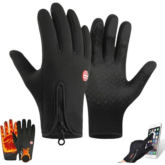 Thermal Pro All Weather Gloves, Waterproof & Windproof Thermal Non-Slip Gloves, Touch Screen Sports Glove