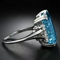 thumbnail image 4 of EOEMY Luxury Blue Cut Cubic Zircon Ring Women 925 Silver Filled Jewelry Sz 6-10-6, 4 of 5
