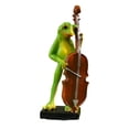 thumbnail image 4 of Resins Frogs Musician Statue Cartoon Animal Figurine Sculpture Multifunctional Decoration Resin Ornament Figurine for Home Office Desktop Decors and Artistic Ornament(A), 4 of 6