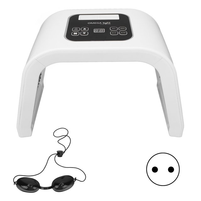 Máquina facial LED de 7 colores de luz para el cuidado facial Máquina de fotones Equipo de spa facial reutilizable plegable 100‑240V Enchufe europeo