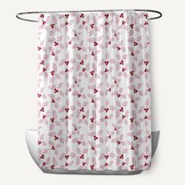 Simply Daisy 70" W x 73" L Holly Bush Polyester Shower Curtain, Light Pink [1 Ct]