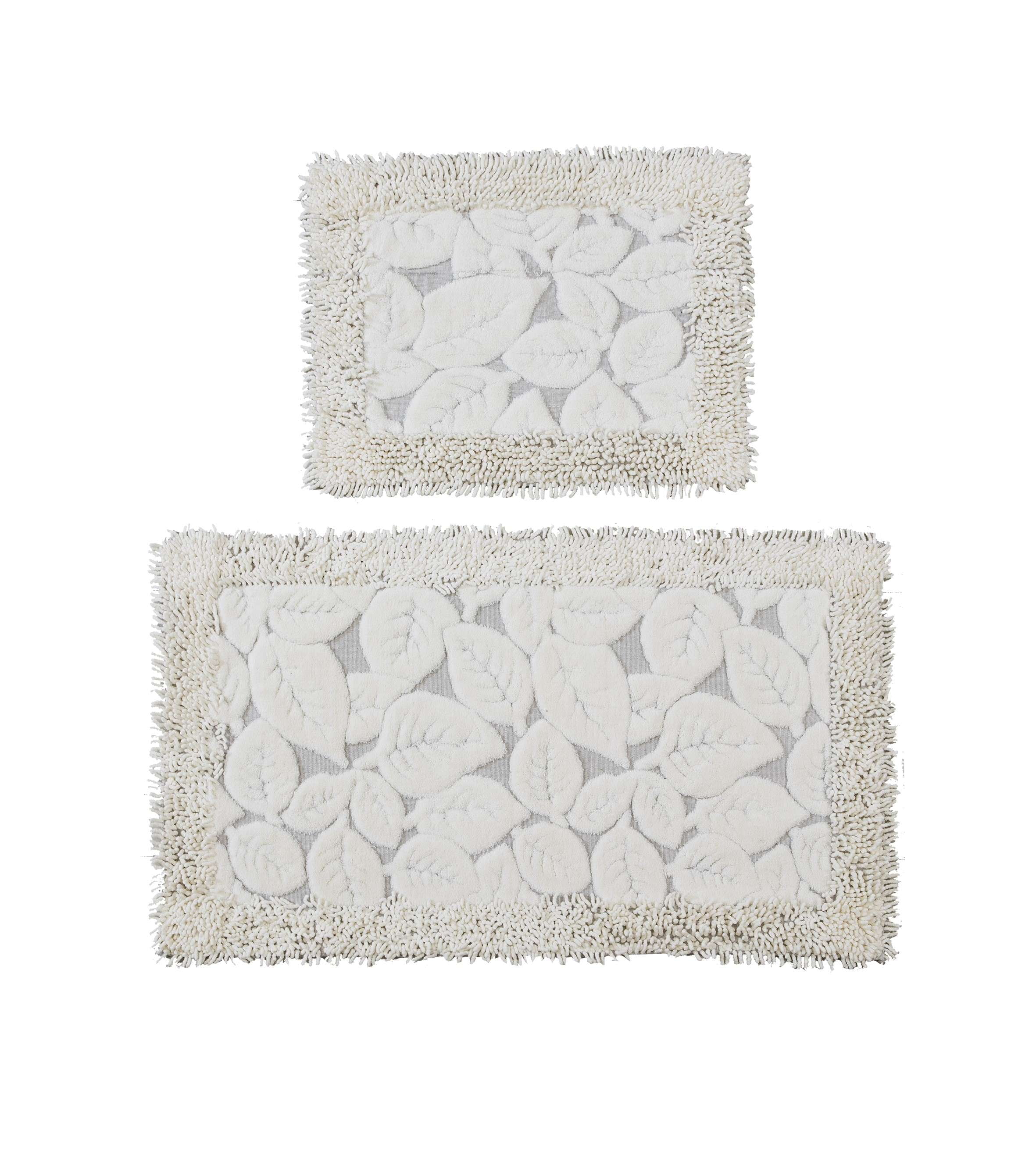 Artegrade Santorini Luxury Bathroom Mat Set of 2 Piece ,White Color, 100% Cotton,1600 Gr / m² ...