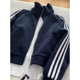 thumbnail image 3 of Three-stripe sports sweatshirt jacket, 3 of 5