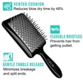 thumbnail image 3 of Aliver Detangler Brush for Curly, Thick and Straight Hair, Wet & Dry Vented Massage Hair Brush, Quickly Detangles and Smooths Hair, Faster Blow Drying - Gray, 3 of 10