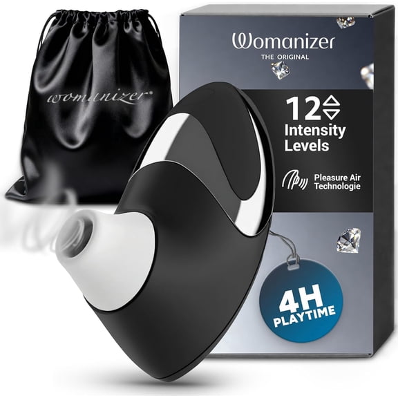 Womanizer W500 Rechargeable Personal Massager for Women with 12 Intensity Levels, Waterproof Design, Black Chrome