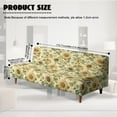 thumbnail image 7 of Jiueut Vintage Sunflower Pattern Armless Futon Cover, Machine Washable Sofa Slipcover with Stretch Bottom Anti-Slip Non Armrest Couch Chair Covers, 7 of 7