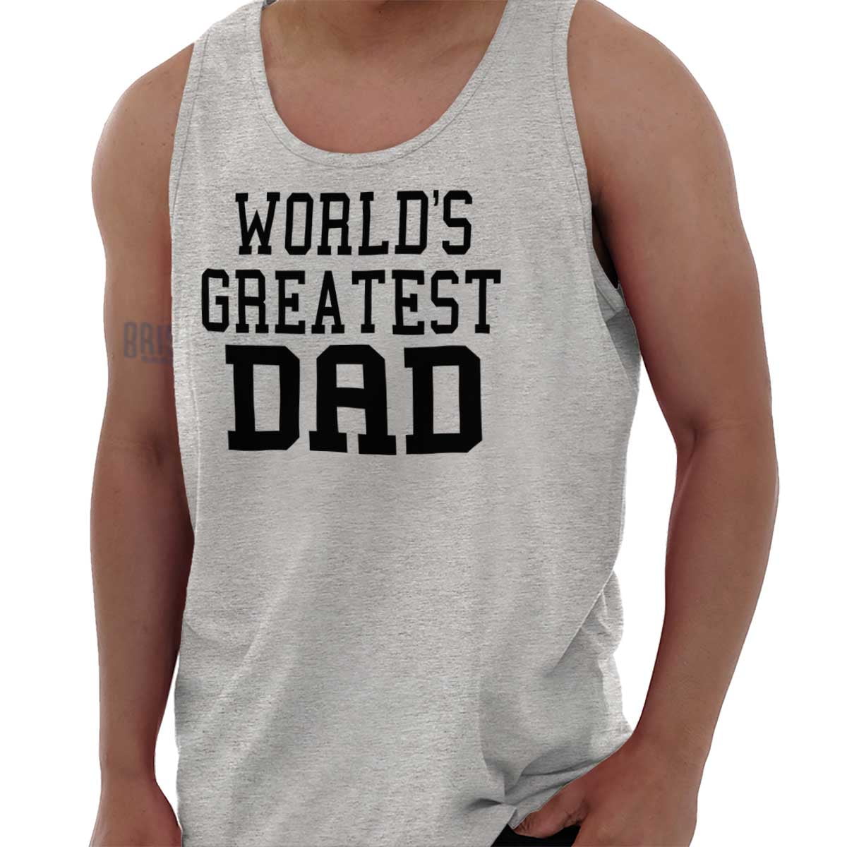 Brisco Brands Brisco Brands Worlds Greatest Dad Fathers Day Tank Top