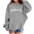 thumbnail image 2 of Hoodies Sweatshirts for Little Girls Letter Print Kids Hooded Fleece Lined Pullover Casual Trendy Cute Sweatshirt With Pocket Size 8-10T, 2 of 3
