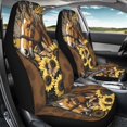 thumbnail image 4 of XYZCANDO Set of 2 Car Seat Covers for Automotive Interior Car Front Seat Covers Breathable Easy Install, Van Vehicle Truck Auto Front Seat Protectors, Horse Sunflower, 4 of 10
