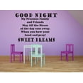 thumbnail image 1 of Good Night My Precious Family & Friends May All The Stress Of The Day Ease Away When You Pray Sweet Dreams Baby Nursery Decor Custom Wall Decal Vinyl Sticker 20 Inches X 30 Inches, 1 of 1