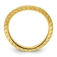 thumbnail image 2 of Sterling Silver Polished Gold-Plated Wave Ring, 2 of 5