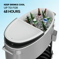 thumbnail image 2 of UBesGoo 70Qt Rolling Ice Cooler Cart – Portable Sliver Ice Chest with Bottle Opener & Ice Scoop, Perfect for Outdoor Parties, Camping, and Picnics, 2 of 8