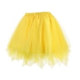 thumbnail image 2 of Women Gothic Tulle Skirt Classic Elastic Short Tutu Skirts Yellow 7XL, 2 of 4