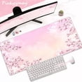 thumbnail image 4 of Pink Cherry Blossoms Mousepad Home Computer Table Large Pc Mouse Pad Art Sakura Keyboard Mause Rug Desk Mat Office Accessories, 4 of 5