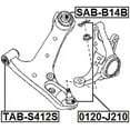 thumbnail image 2 of Febest FRONT BUSHING, FRONT CONTROL ARM # TAB-S412S OEM 48068-BZ080, 2 of 2