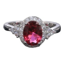 KDSJSXW Ring Set for Women Temperament Red Gemstone Ring Microset Zircon Women's Ring Thumb Rings for Women Gold Ring Ring Set for Women(Red,11)