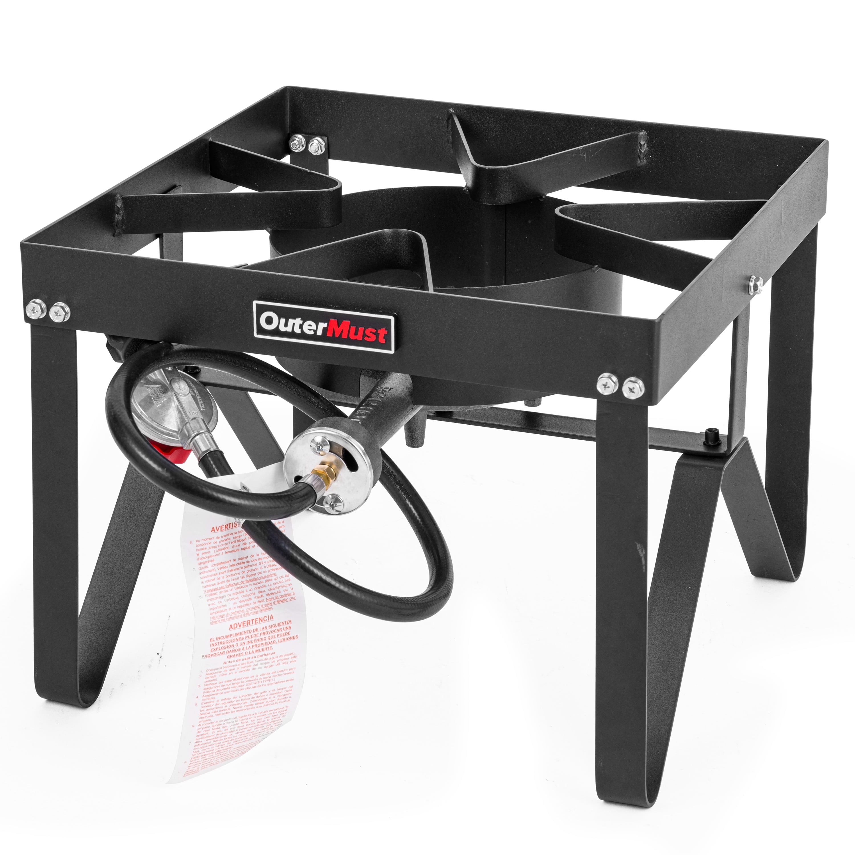 Cast Iron Double Burner Portable Outdoor Camp Stove Propane Gas LPG BBQ Cooker