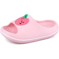 thumbnail image 4 of Zapatillas de frutas para niñas y niños, zapatillas de baño para ducha, zapatillas de verano para niños, sandalias para playa, piscina, zapatos de agua (niños/pequeños/grandes), rosa oso de fresa  Electrónica, 4 of 6
