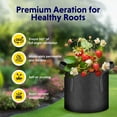 thumbnail image 4 of iPower 10-Gallon 5-Pack Grow Bags Plant Fabric Pots- Black, 4 of 7