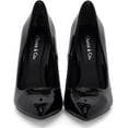 thumbnail image 5 of Chariot & Co: Mall- Womens Pointed Toe Stiletto Pumps - 4" Heels, Wedding and Dress Shoes Heel (Black Patent, 8), 5 of 6