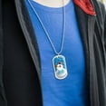 thumbnail image 3 of Frosty the Snowman Snowing Military Dog Tag Pendant Necklace with Chain, 3 of 5