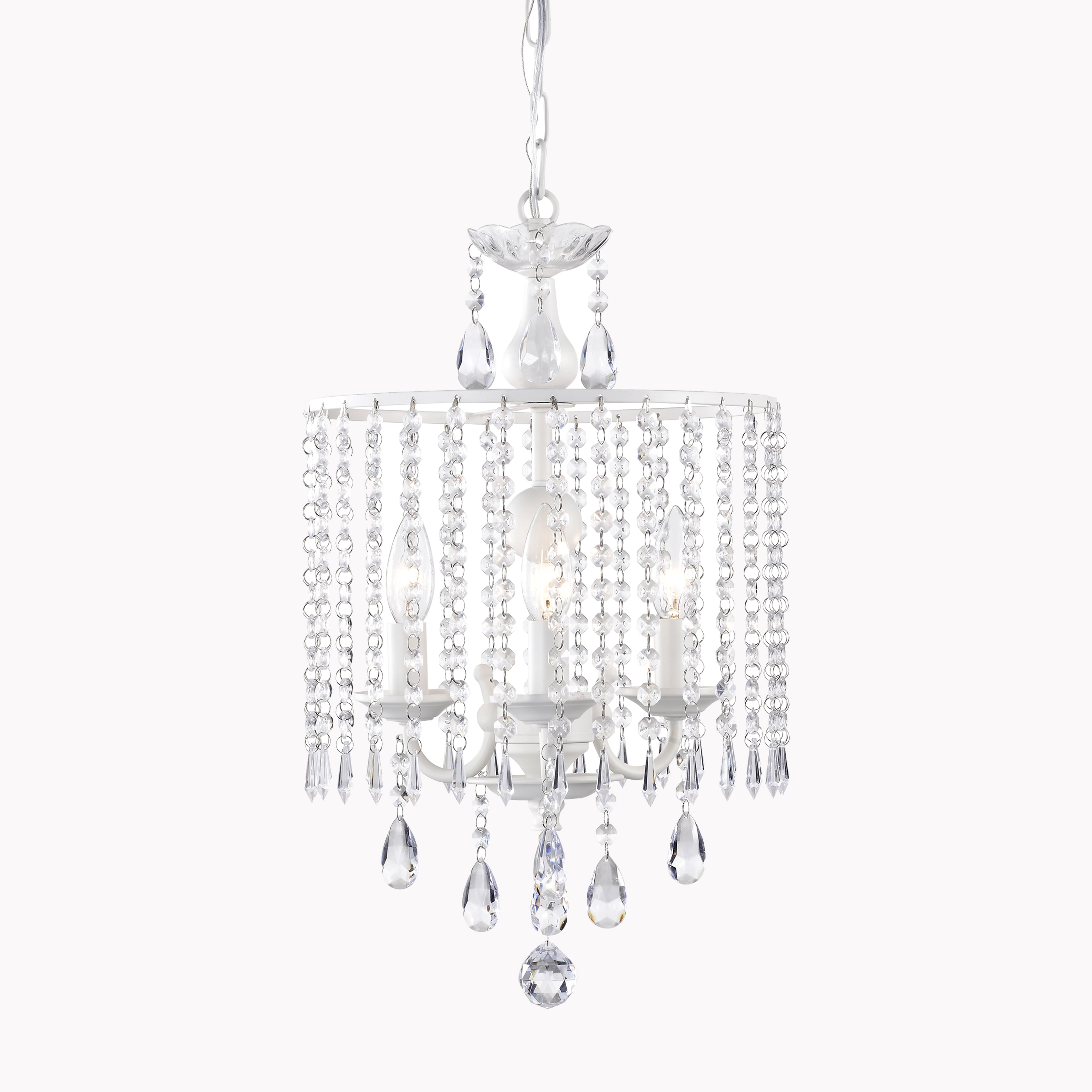 LaLuLa White Chandelier Pendant Lighting 3Light Hanging Ceiling Light