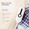 thumbnail image 4 of SUNNY HEAT Electric Heated Blanket 50" x 60" Throw Size-4 Heating Settings & 3 Hours Auto off, Microplush Machine Washable-Navy White Red, 4 of 6