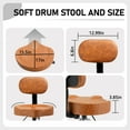 thumbnail image 5 of Ktaxon Adjustable Drum Throne with Backrest, 360° Rotating Hydraulic Seat, Thick Cushion for Home, Classroom, and Concert Use, Brown, 5 of 12