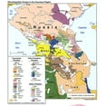 thumbnail image 3 of Caucasus Region Ethnolinguistic Map Poster – Cultural & Language Groups 【Laminated】, 3 of 3