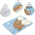 thumbnail image 3 of GZHJMY Dish Drying Mat Sloth Merry Christmas Snowflake Microfiber Absorbent Drying Pad Heat Resistant Kitchen Countertop Island Protector Stovetop Cover Holiday Gift 18" × 24", 3 of 6