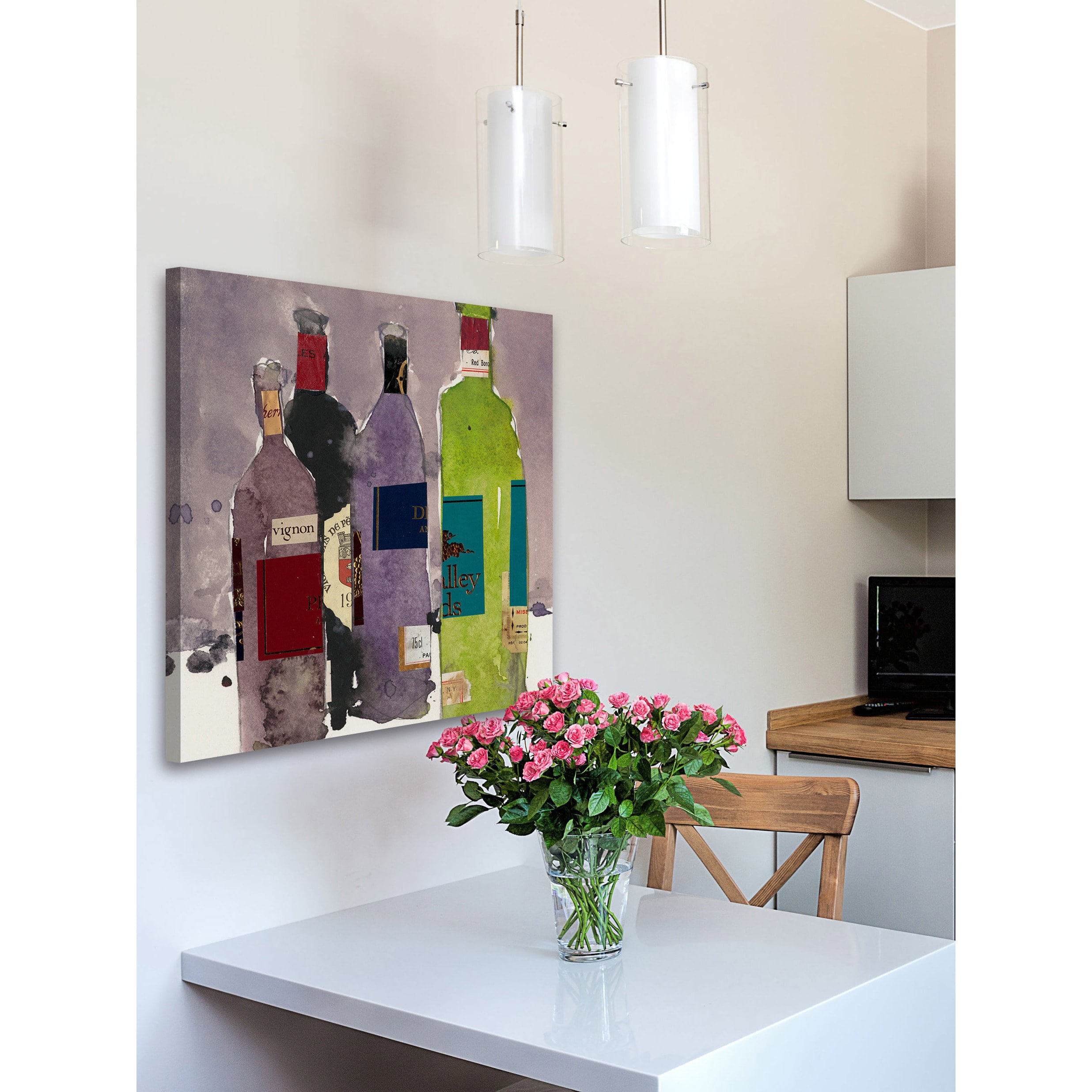 Marmont Hill "Four Bottles" Painting Print on Wrapped Canvas