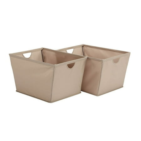 Storagemaniac Pack Of 2 Wire Frame Folding Storage Basket Durable Storagemaniac Pack Of 2 Wire Frame Folding Storage Basket Durable Open Tapered Polyester Canvas