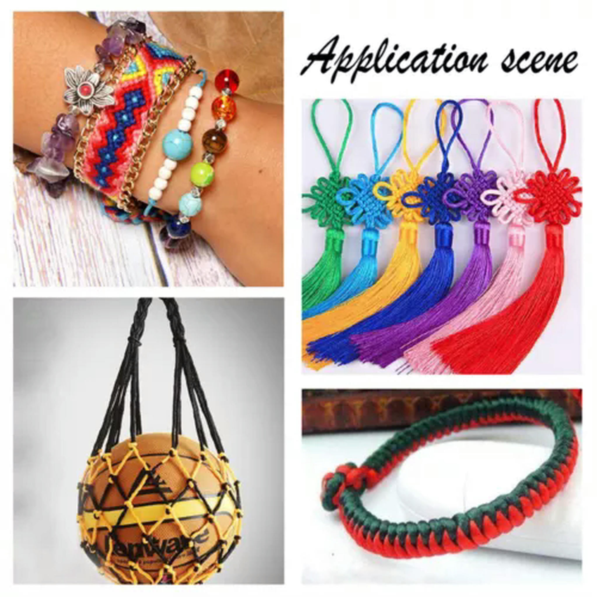 EOEMY 10Bundles/Bag 1mm Nylon Thread Nylon String For Diy Beading Woven Jewelry Making-Colorful