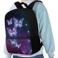 thumbnail image 4 of KUIFORTI Galaxy Butterfly Bookbag for Girls Elementary School Kids School Backpack Waterproof 17 Inch Zipper School Bag with Adjustable Strap & Side Pockets for Water Bottle, 4 of 6