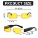 thumbnail image 2 of Personalidad de la tendencia de la moda de las gafas de sol del cuadrado del metal del marco pequeño de las gafas de sol, hechas de plástico, metal, PC, 2 of 5