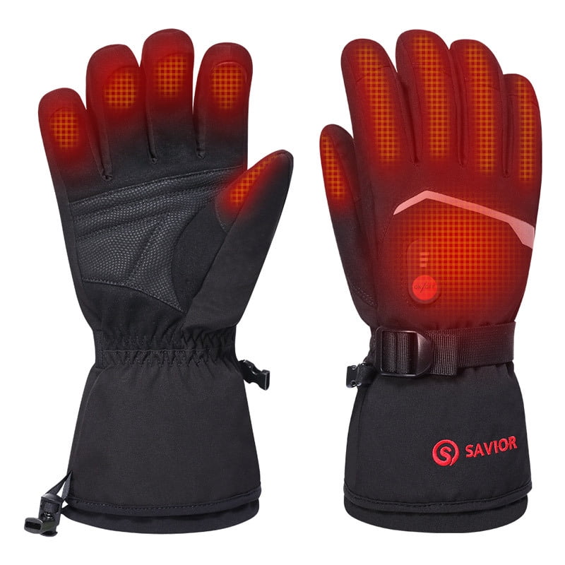 SAVIOR Heat Men Women Heated Gloves with Touchscreen for Cycling Skiing ...