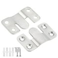 thumbnail image 2 of Flush Mount Picture Hanging Hooks Stainless Steel Photo Frame Bracket Heavy Duty Wall Hanger For Large Art Mirrors Furniture Headboard Connector(Large Size), 2 of 9