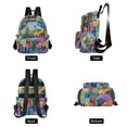 thumbnail image 4 of FORMRS Mini Backpack Purse for Women Quilted Travel Daypack Casual Shoulder Bag, Art Plants, 4 of 7
