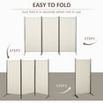 thumbnail image 4 of HOMCOM 3-Panel Room Divider Folding Privacy Screen Beige, 4 of 9