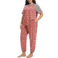 thumbnail image 5 of Cueply Women’s Plus Size Pajama Set 2 Piece Short Sleeve Lounge Top and Elastic Waist Jogger Pants Soft Sleepwear, 5 of 7