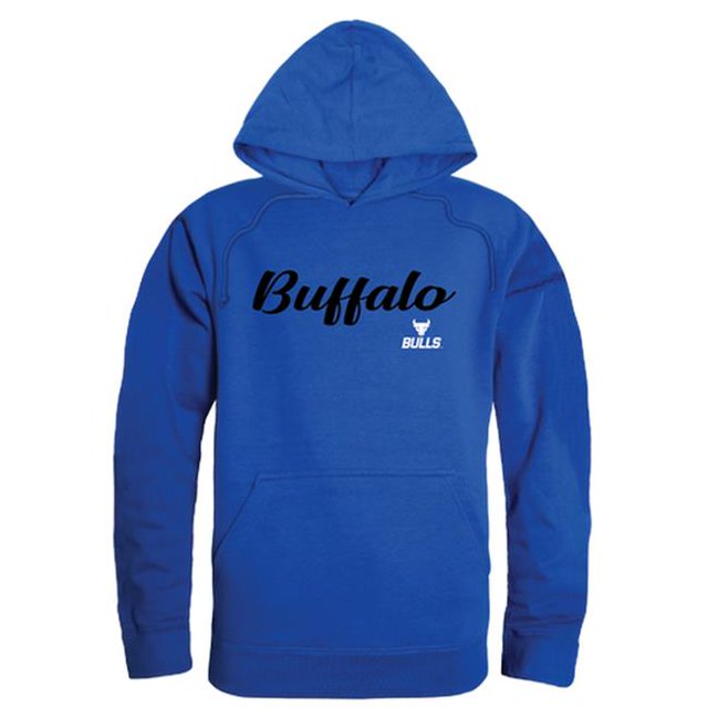 W Republic 558-274-RYL-02 Men Buffalo Bulls Script Hoodie, Royal Blue - Medium