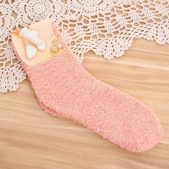 Chukjejifang Socks Women Fuzzy Cozy Slipper Socks Warm Soft Winter Plush Home Sleeping Socks