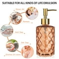 thumbnail image 5 of Glass Soap Dispenser Diamond Design, 12Ounce Multifunctional Soap Dispenser (Amber), 5 of 11